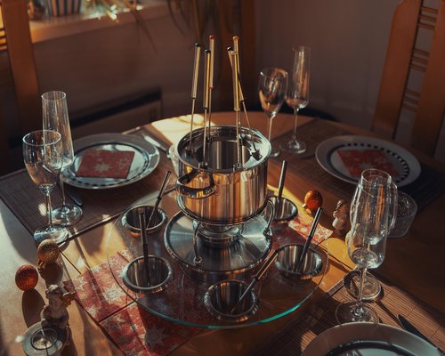 Family enjoying dinner time together